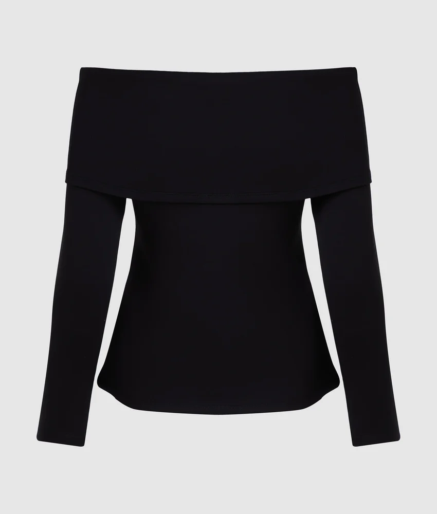 Off-shoulder sweatshirt