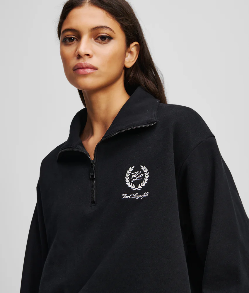 HOTEL KARL LOUNGEWEAR HALF-ZIP SWEATSHIRT
