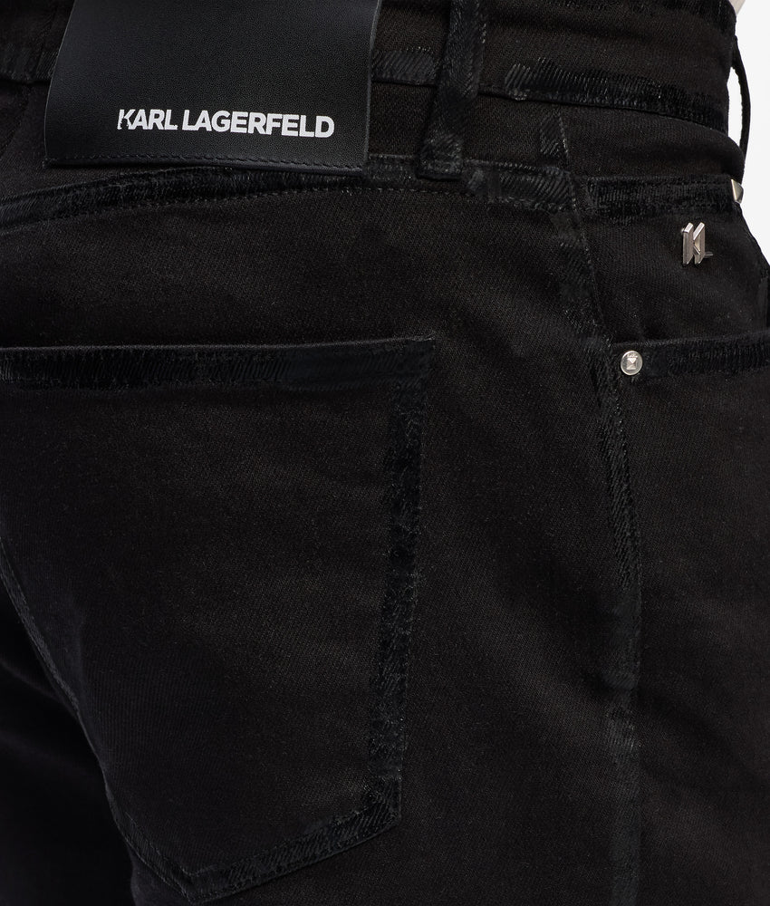 Metallic detail slim jeans