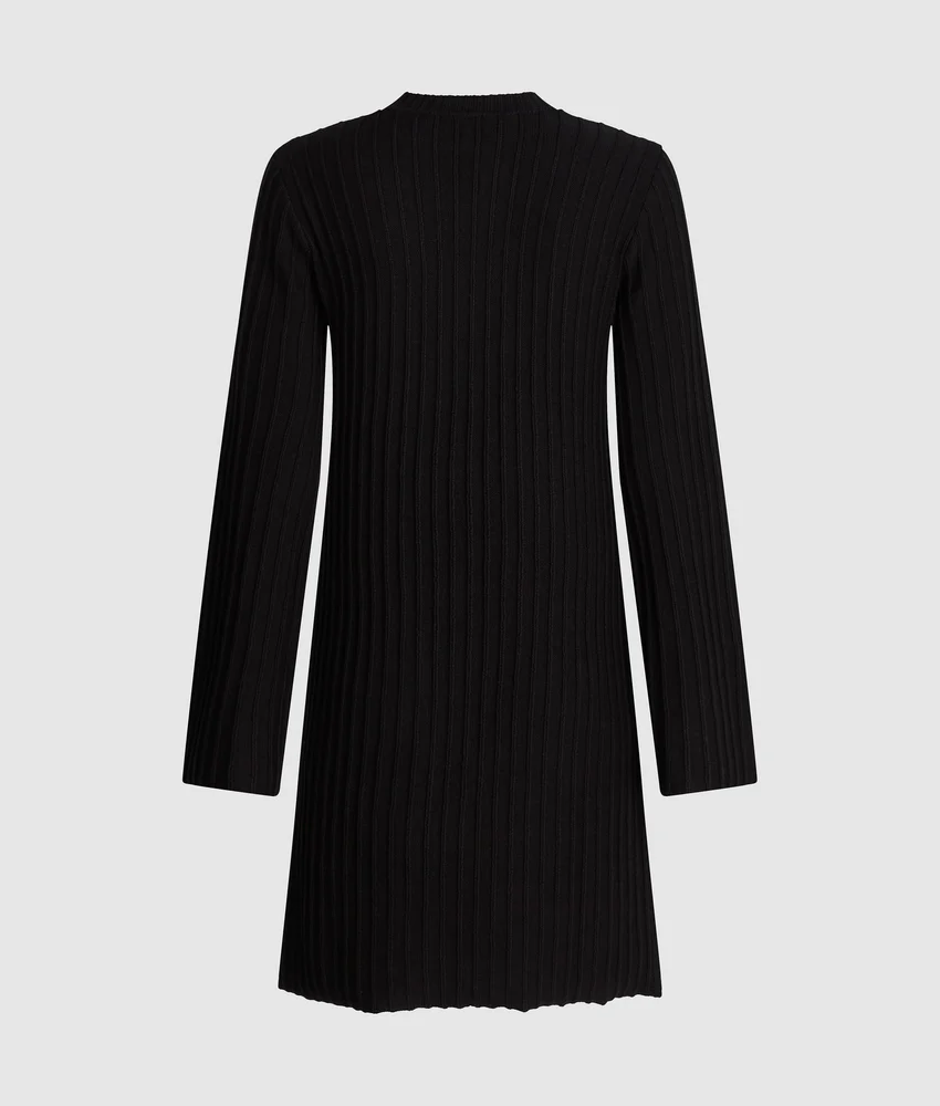 Pleated knit dress
