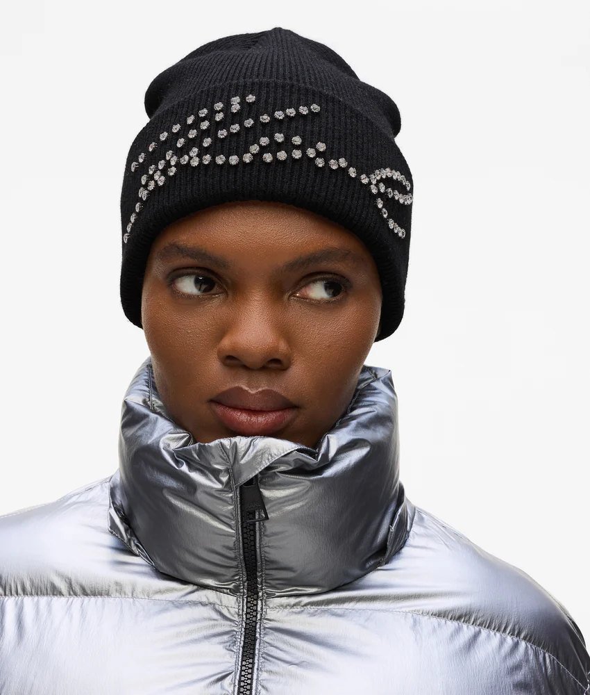 K/Signature rhinestone beanie