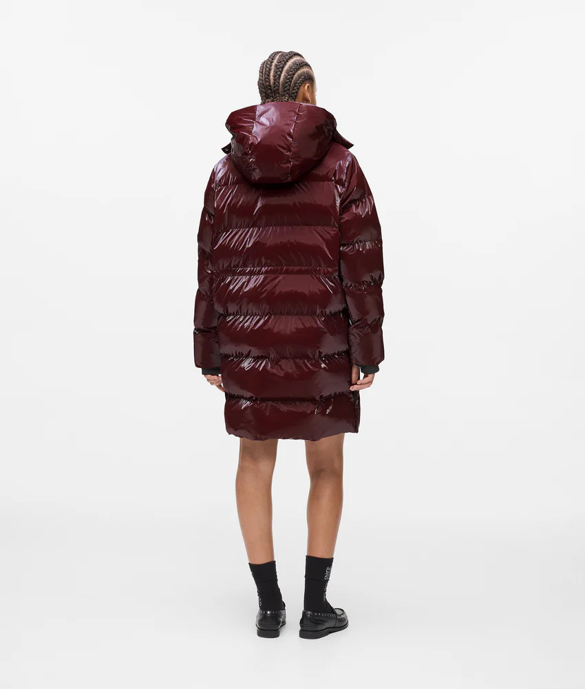 Long shiny puffer jacket