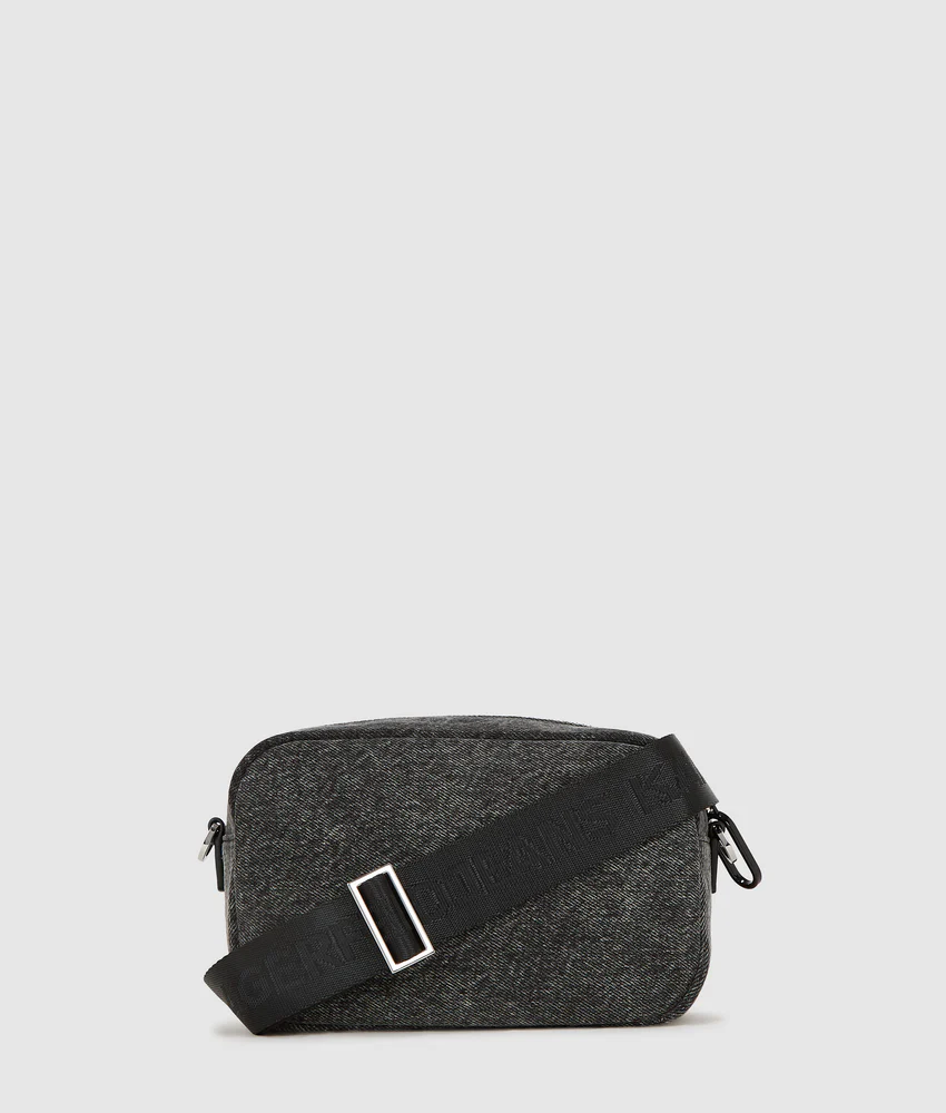 Denim crossbody camera bag