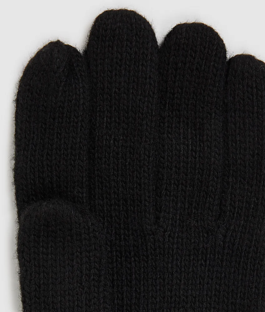 Logo knitted gloves