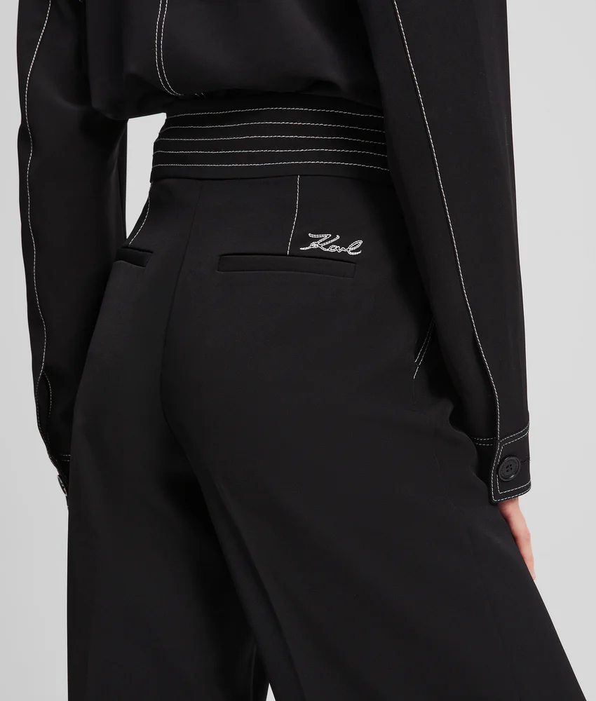 CONTRAST STITCH PANTS