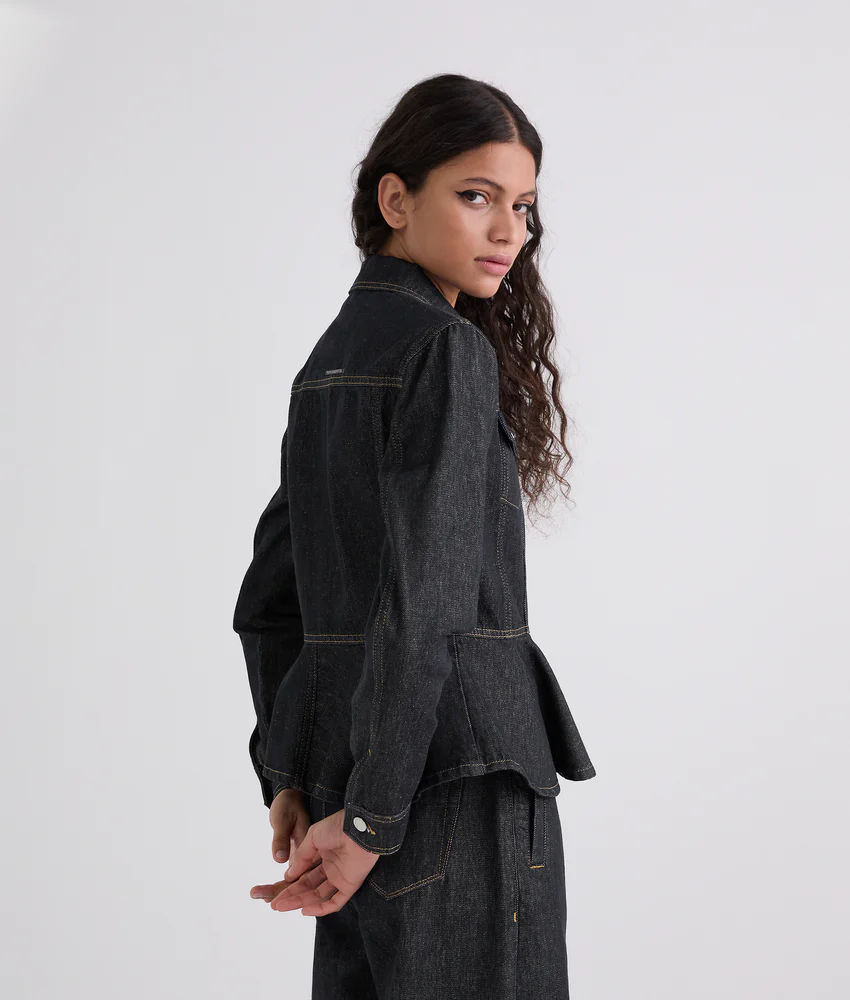 CONTRAST STITCH DENIM JACKET