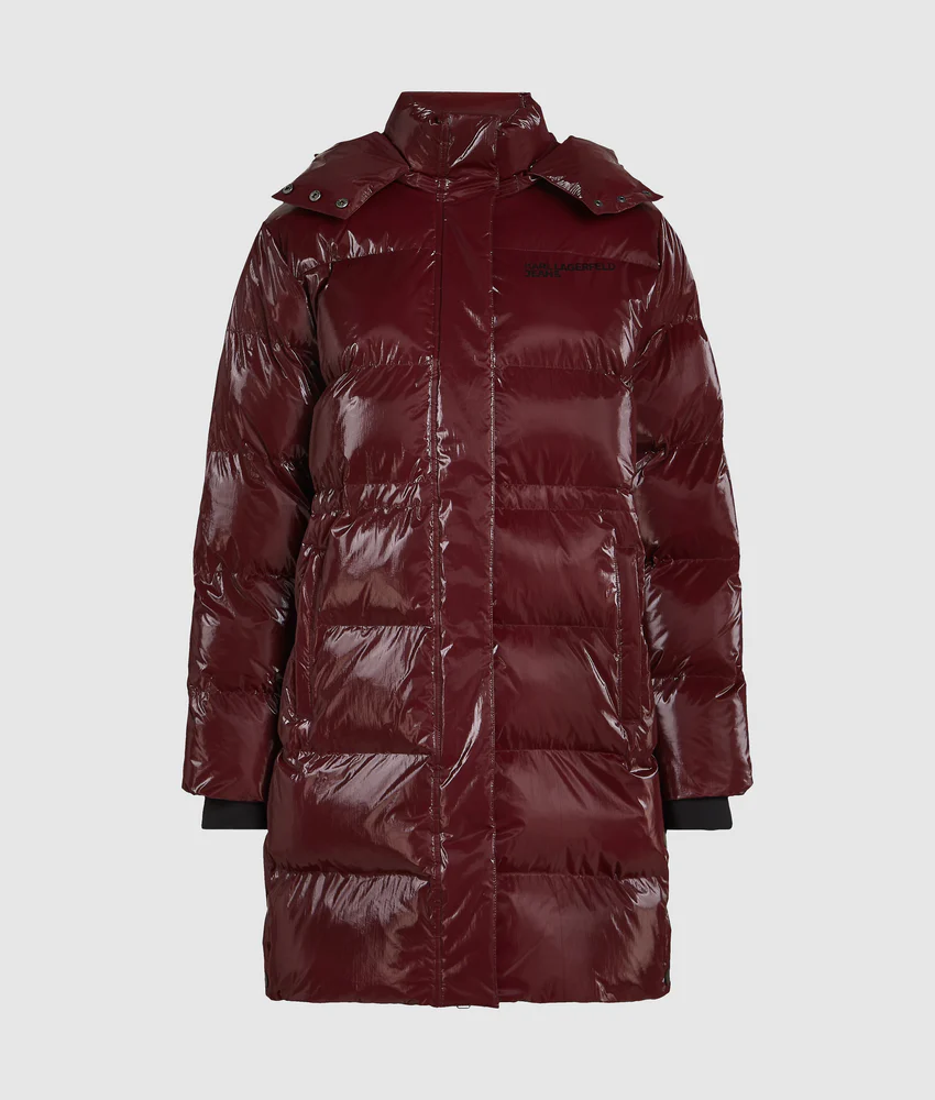 Long shiny puffer jacket