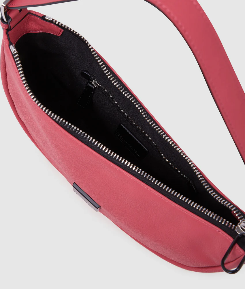 KLJ BOX LOGO SOFT HALF-MOON SHOULDER BAG