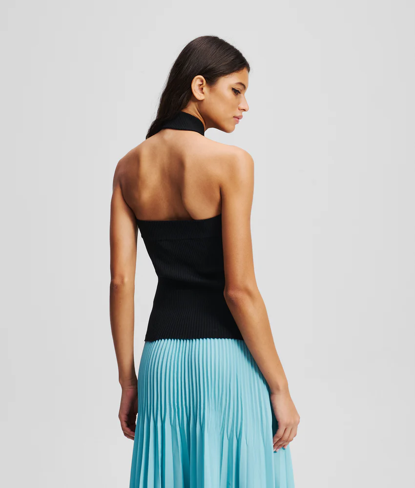 HALTERNECK KNITTED TOP
