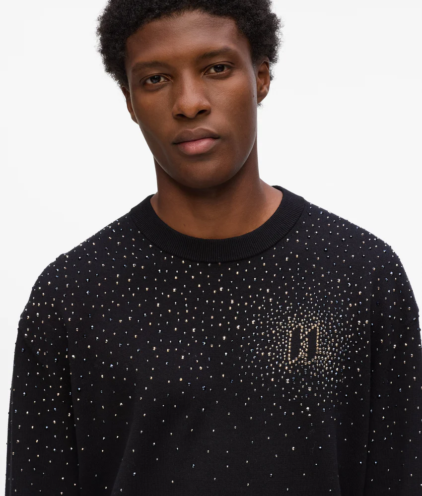 Rhinestone Degrad�� sweater