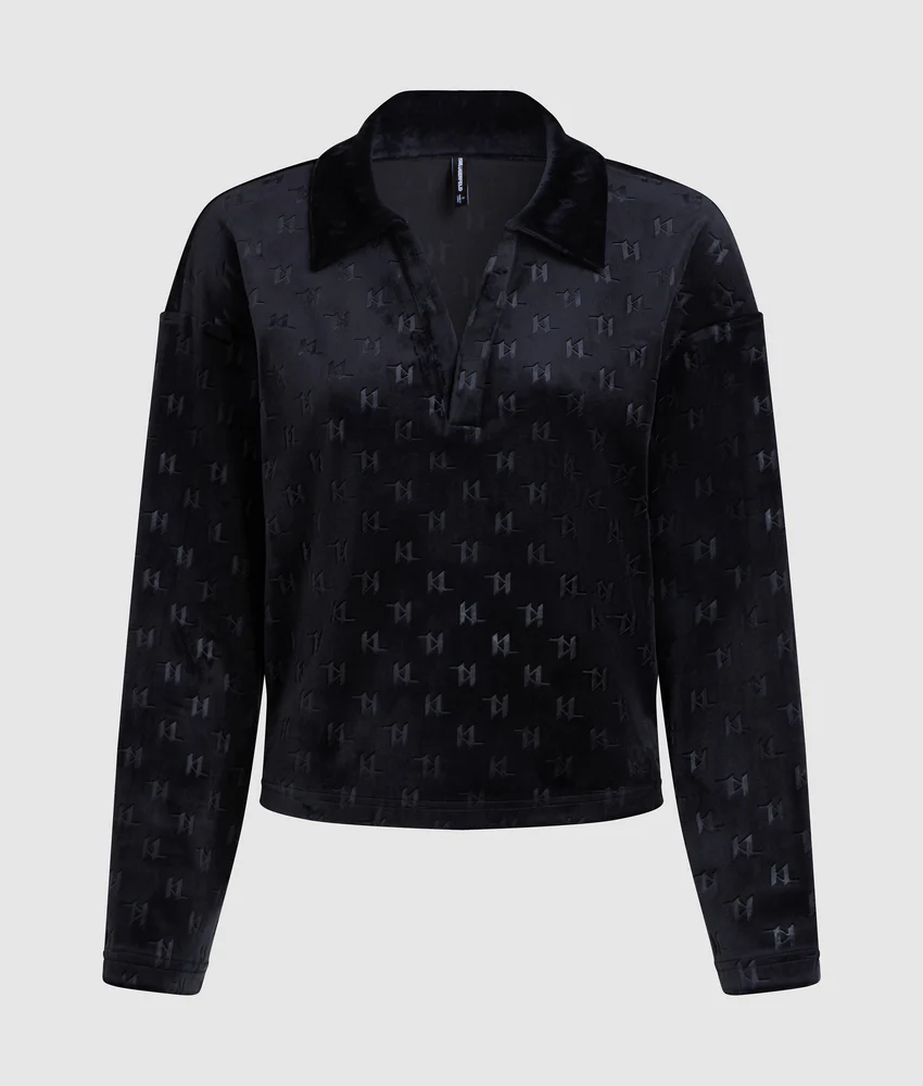 Monogram lounge polo shirt