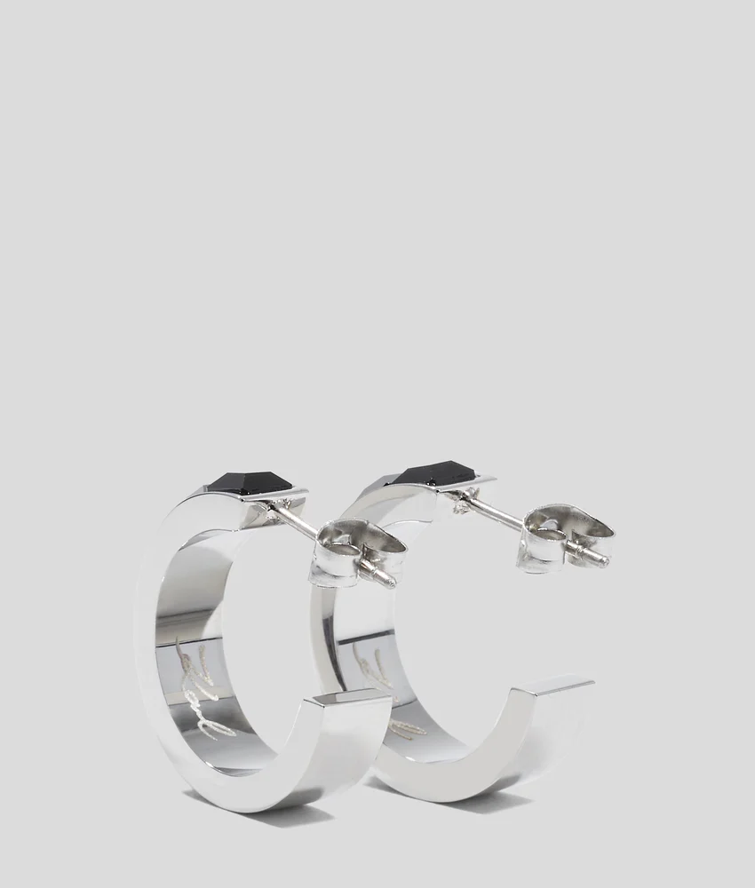 CRYSTALS HOOP EARRINGS