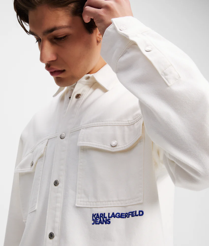 OUT OF THE BLUE GRAPHIC OVERSHIRT