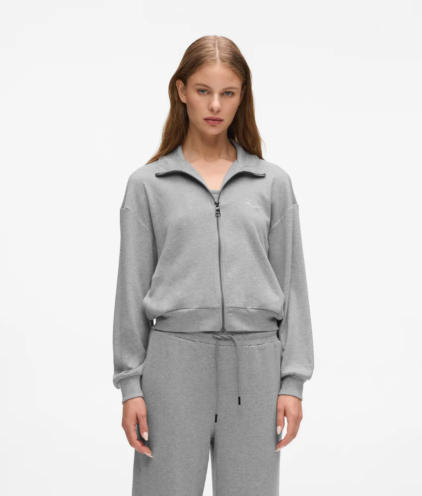 Signature zip-up lounge sweatshirt