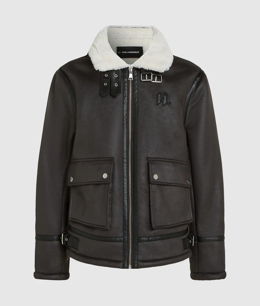 Monogram shearling jacket