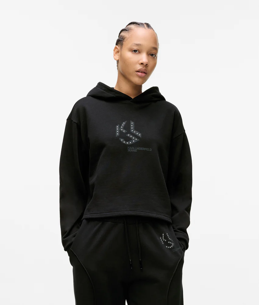 Studded monogram hoodie