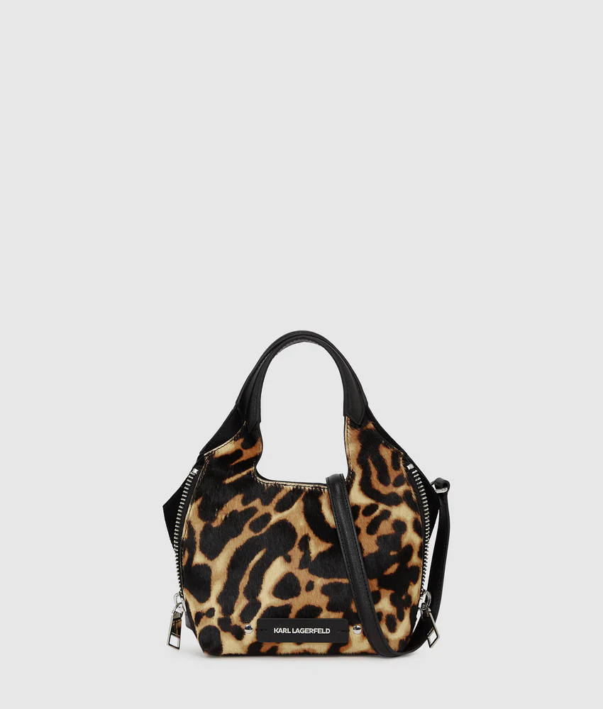 K/Hardware mini leopard tote bag
