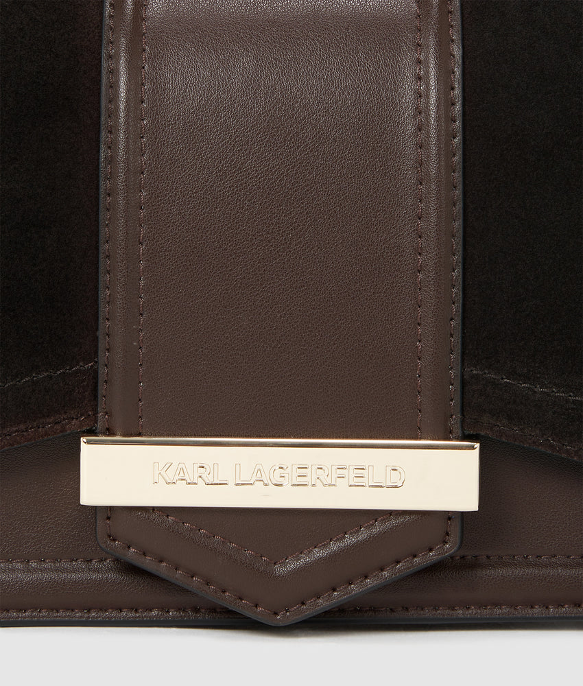 K/Nova suede shoulder bag