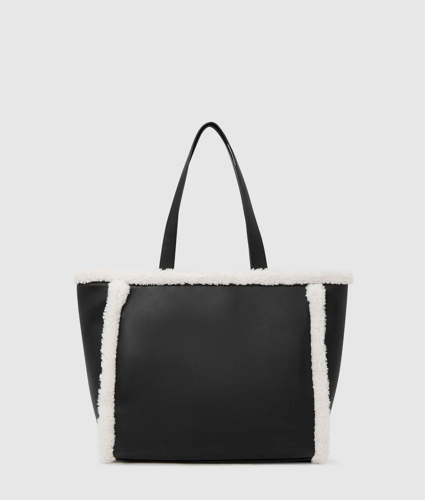 Shearling tote bag