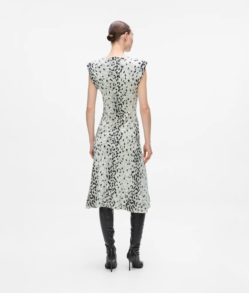 Snow leopard knit dress
