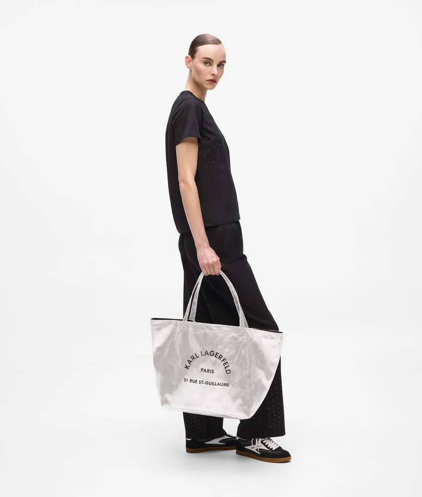 Rue St-Guillaume metallic shopper