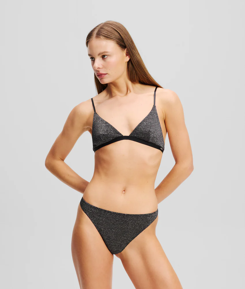 Signature metallic thong