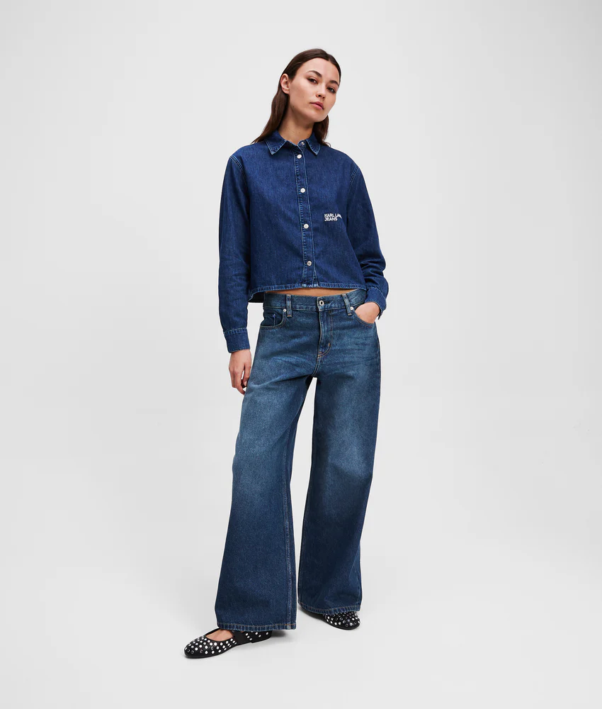LOW-RISE WIDE-LEG JEANS