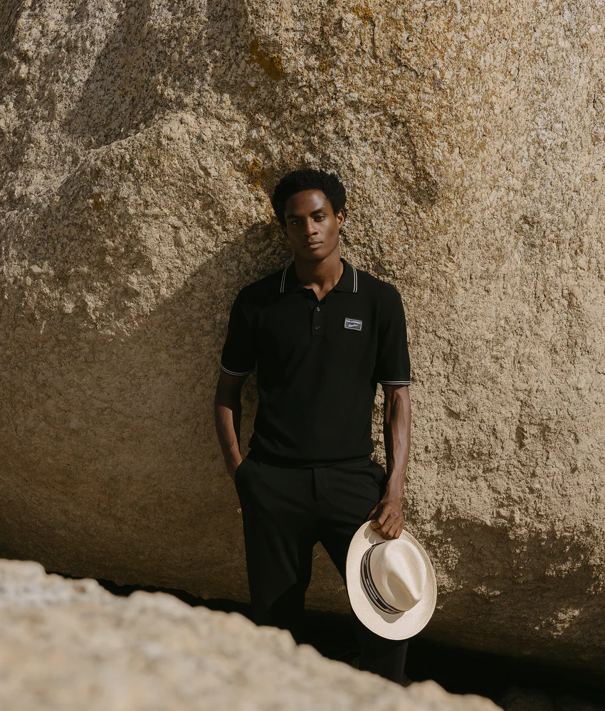 KL X BORSALINO KNIT POLO SHIRT