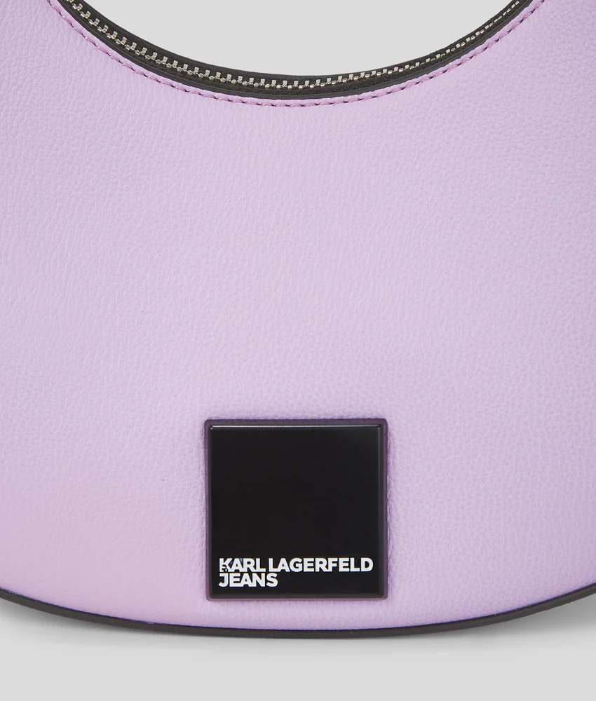 KLJ BOX LOGO HALF-MOON SHOULDER BAG