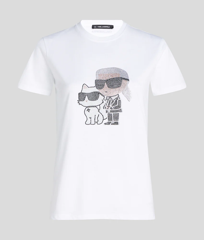 IKON KARL & CHOUPETTE RHINESTONE T-SHIRT