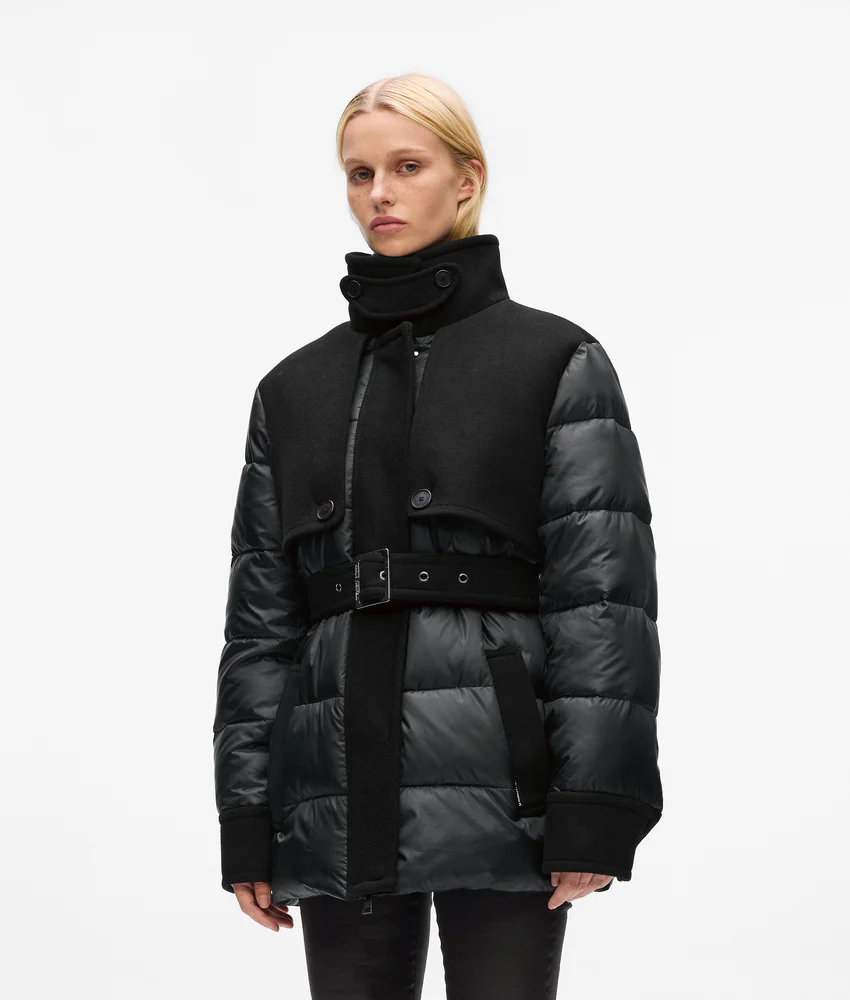 Wool-blend puffer jacket
