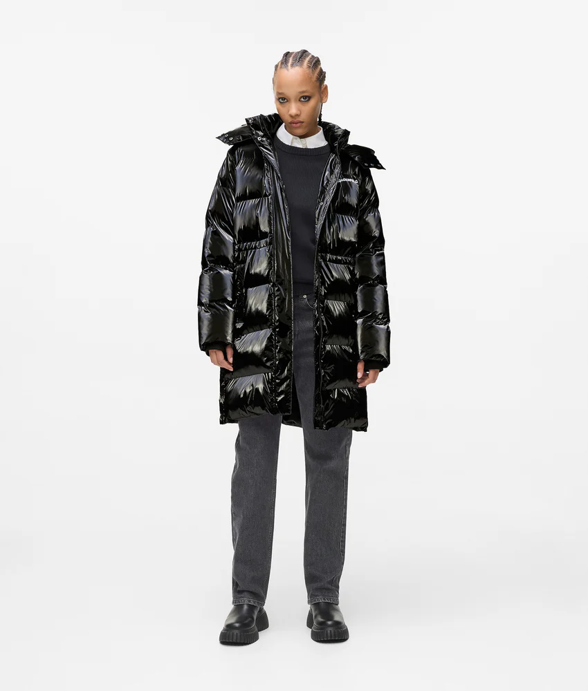 Long shiny puffer jacket