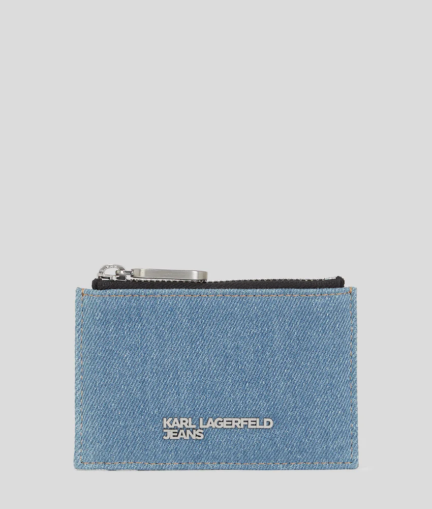 METAL LOGO DENIM CARDHOLDER
