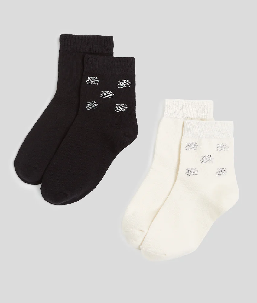 K/AUTOGRAPH RHINESTONE SOCKS �C 2-PACK