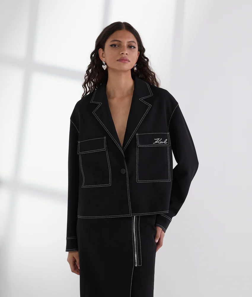 CONTRAST STITCH JACKET