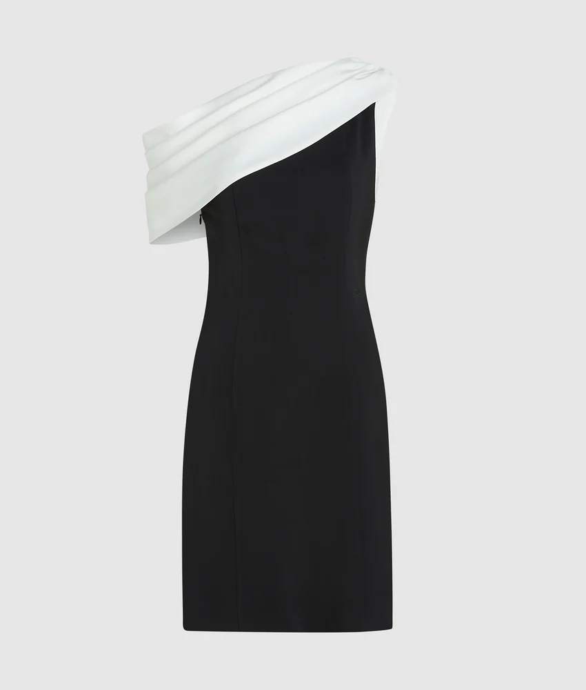 Draped one-shoulder dress