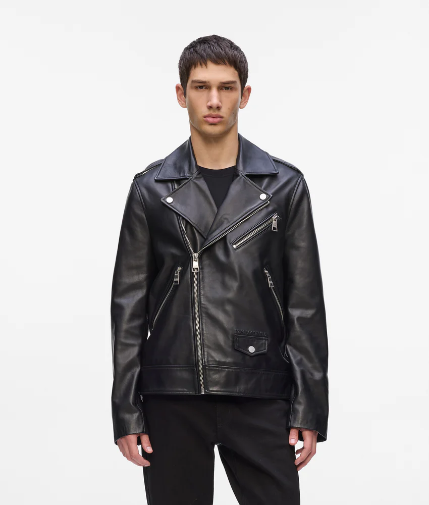 KARL ESSENTIAL LEATHER JACKET