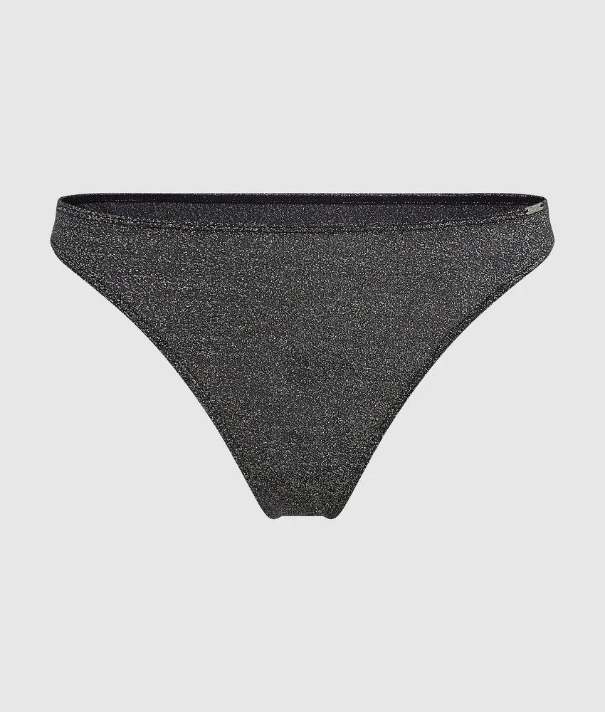 Signature metallic thong