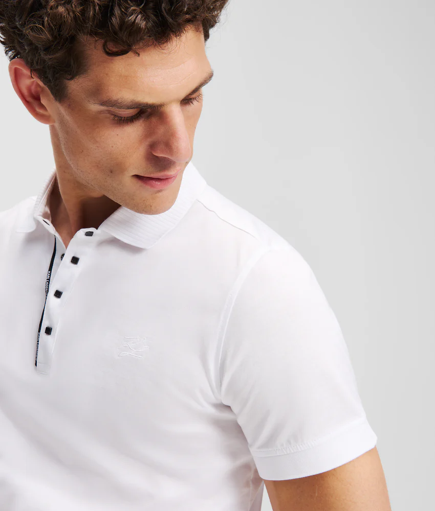 PRESS-STUD POLO SHIRT