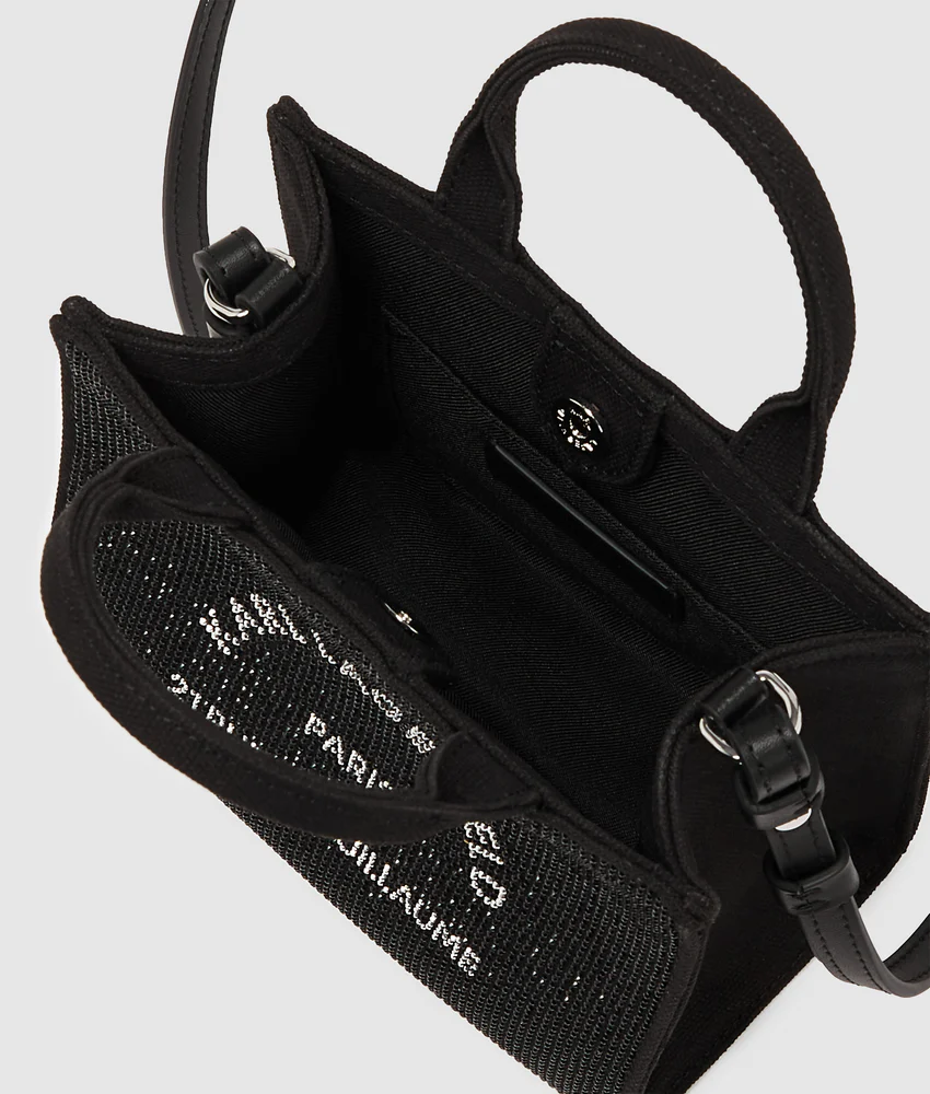 Rue St-Guillaume mini rhinestone tote bag