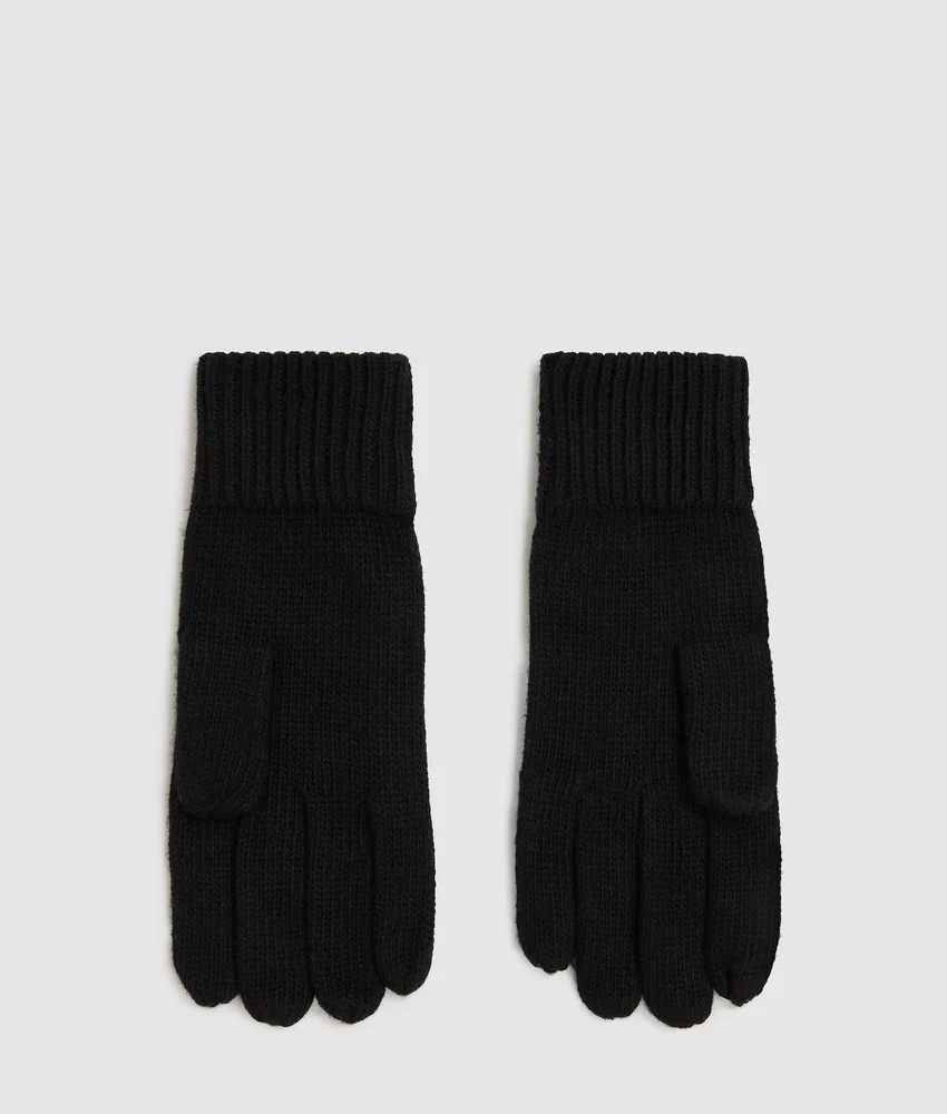 Logo knitted gloves