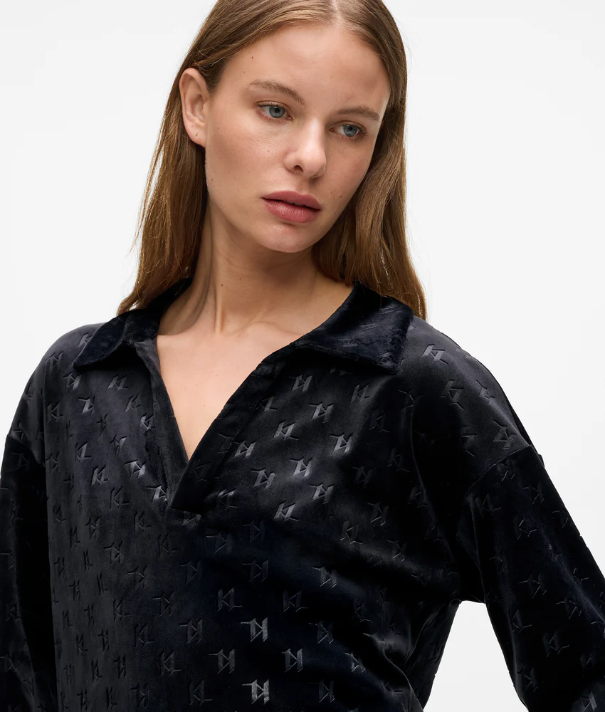 Monogram lounge polo shirt