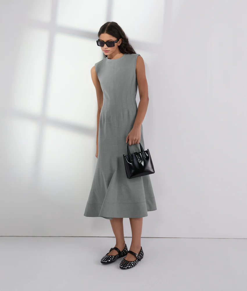 TAILORED WOOL-BLEND DRESS