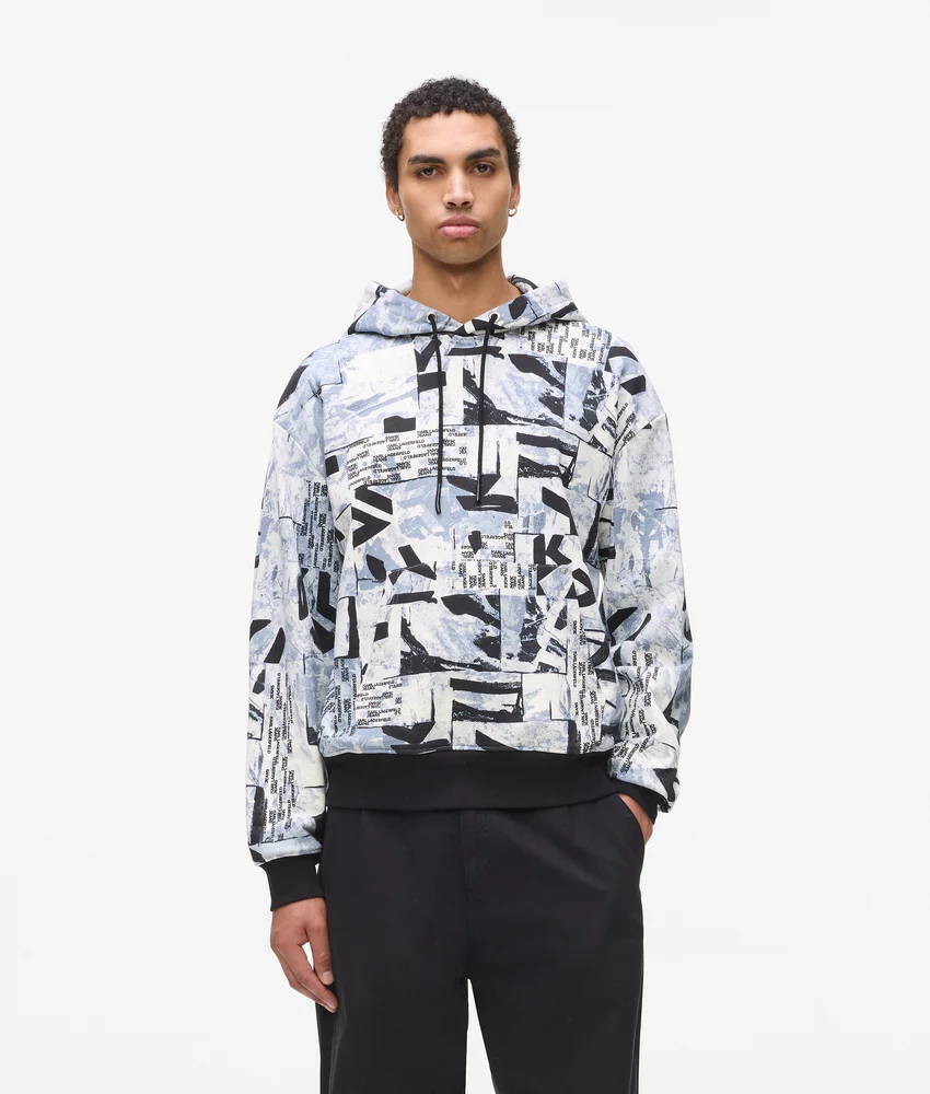 Relaxed all-over monogram hoodie