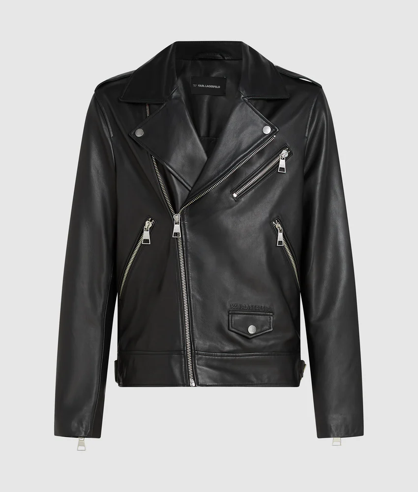 KARL ESSENTIAL LEATHER JACKET