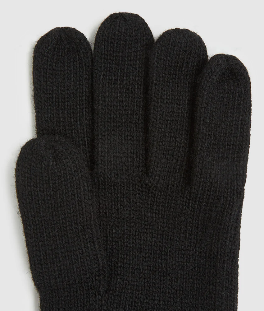 Logo knitted gloves