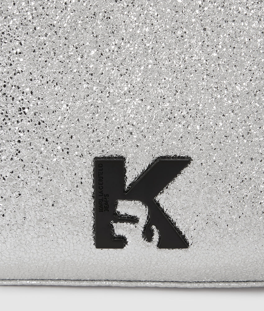 Geo shiny mini top handle bag