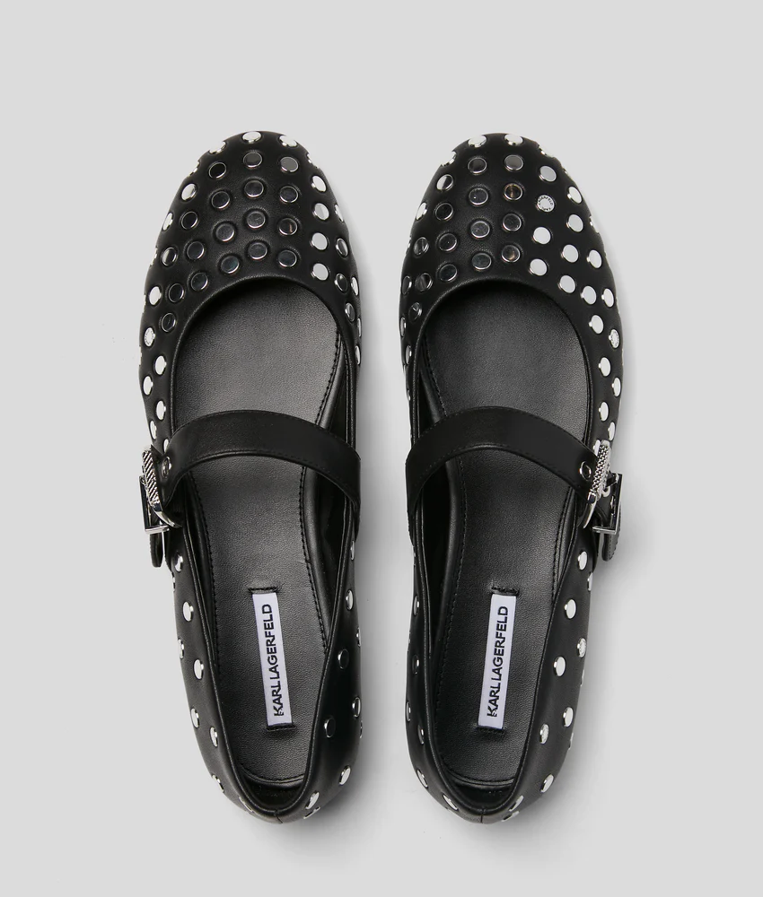 KARO STUDDED BALLET FLATS