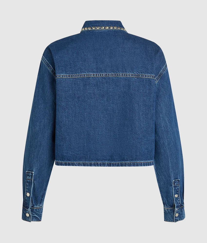 Studded denim shirt