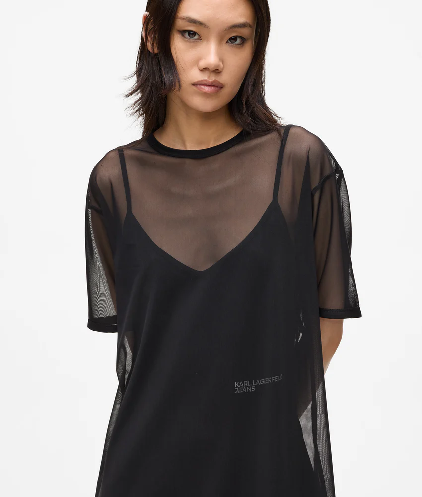 Mesh T-shirt dress